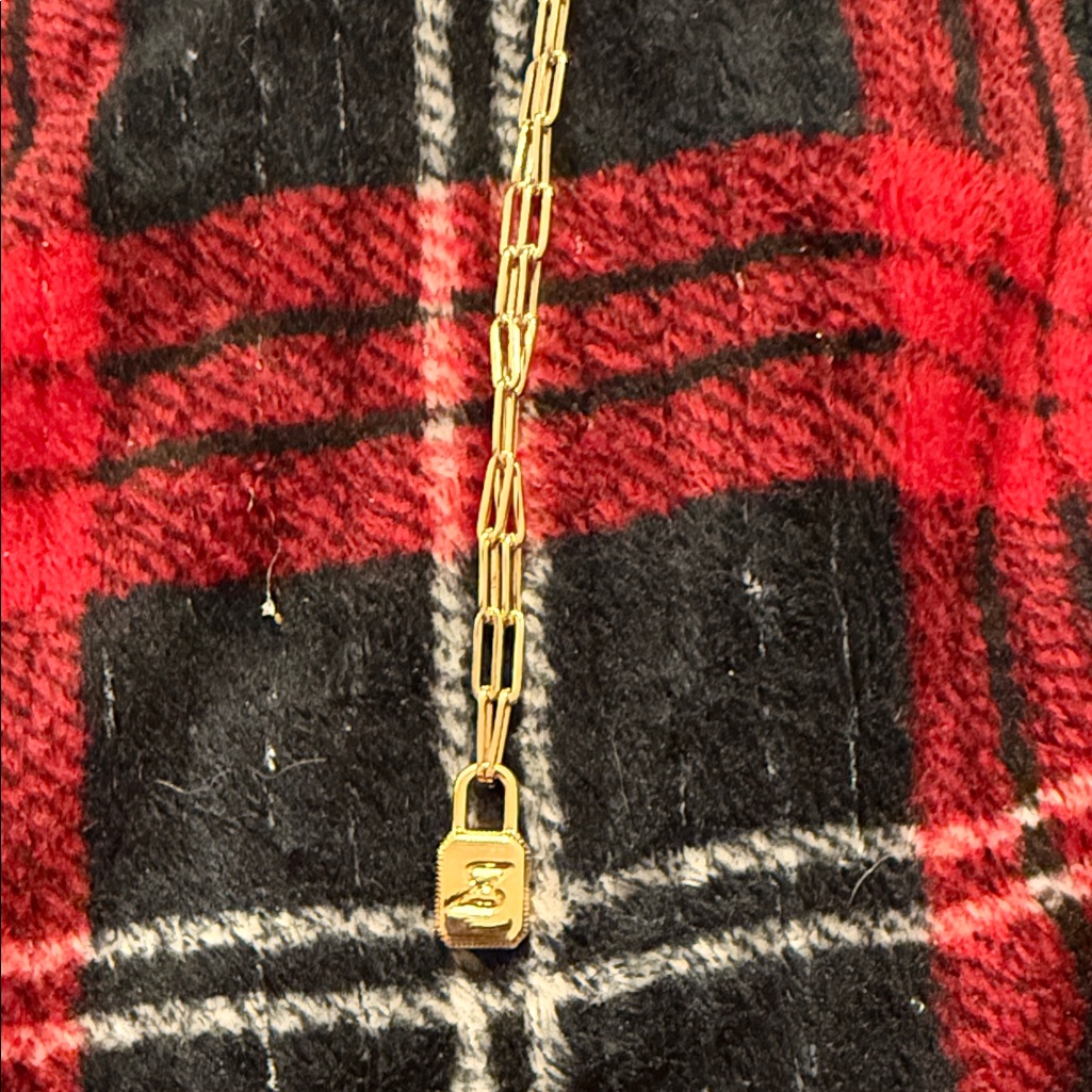 Chic Gold Padlock Necklace